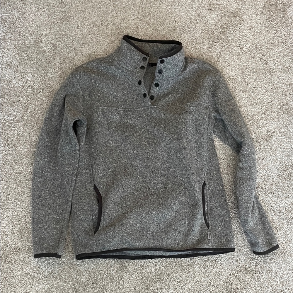 Eddie Bauer Gray Fleece Pullover